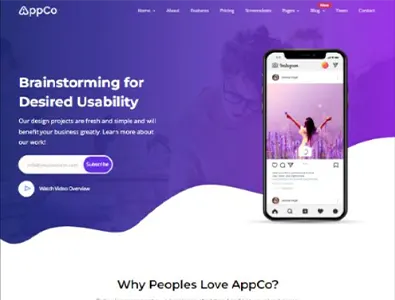 App Landing Page