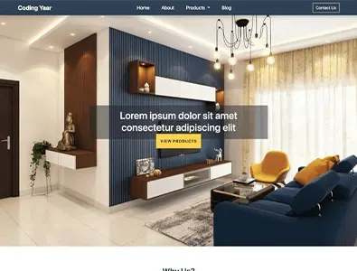 Interior Website Landing Page