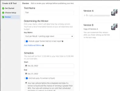 ab test on facebook Ab test on facebook