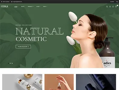 Cerla cosmetics woocommerce theme